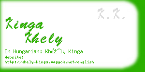 kinga khely business card